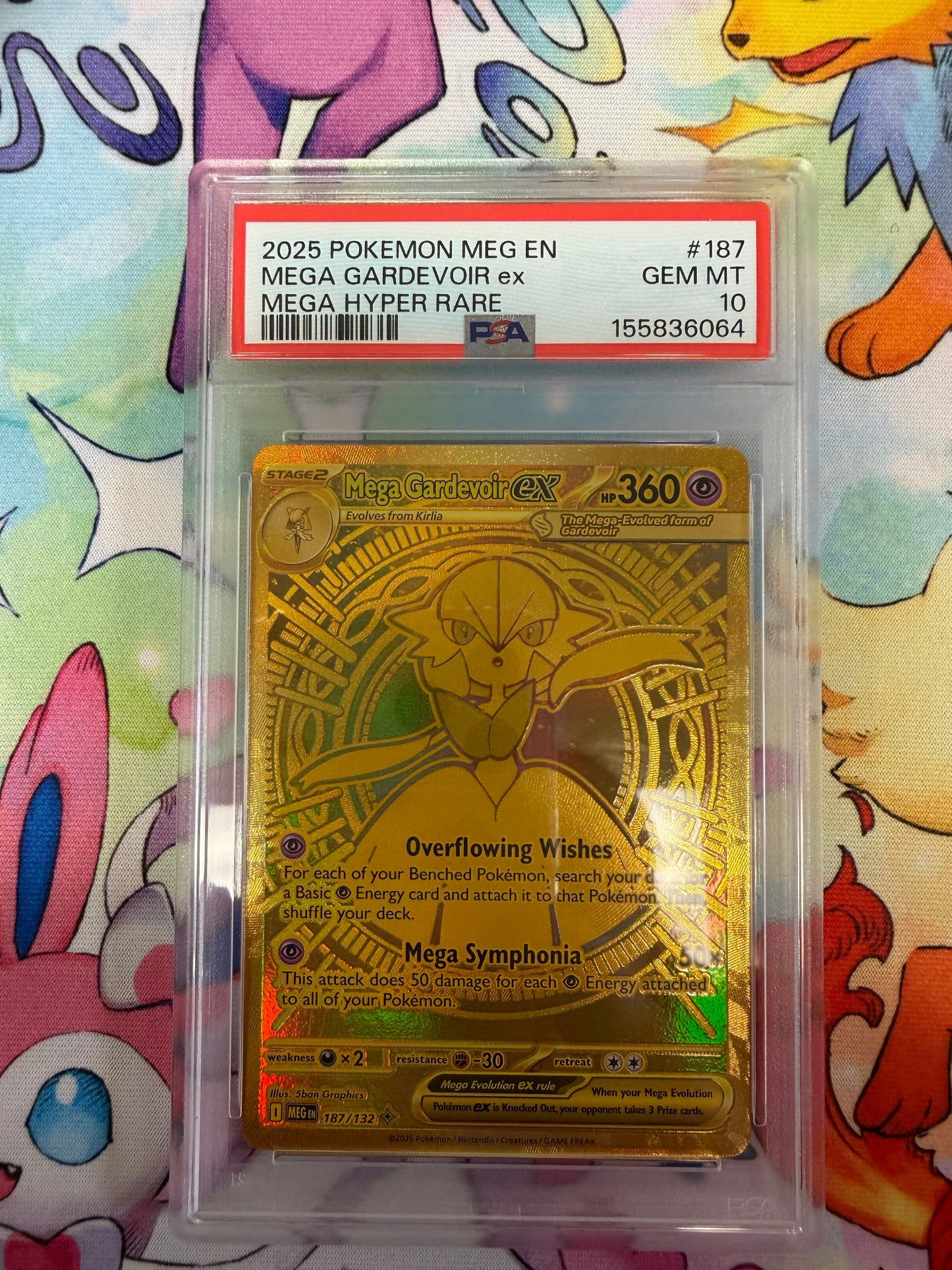2025 MEGA EVOLUTION MEGA GARDEVOIR EX #187 PSA 10 PK1227