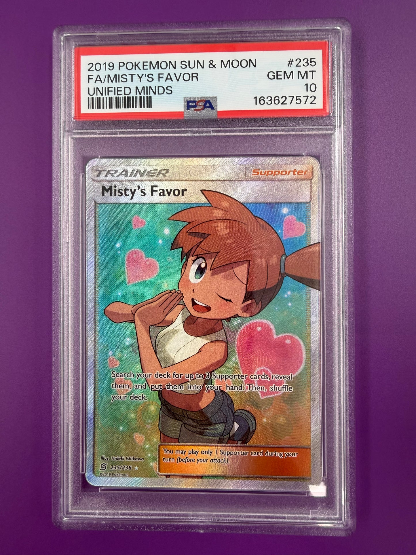 2019 MISTY'S FAVOR #235 SUN & MOON PSA 10 PK1297
