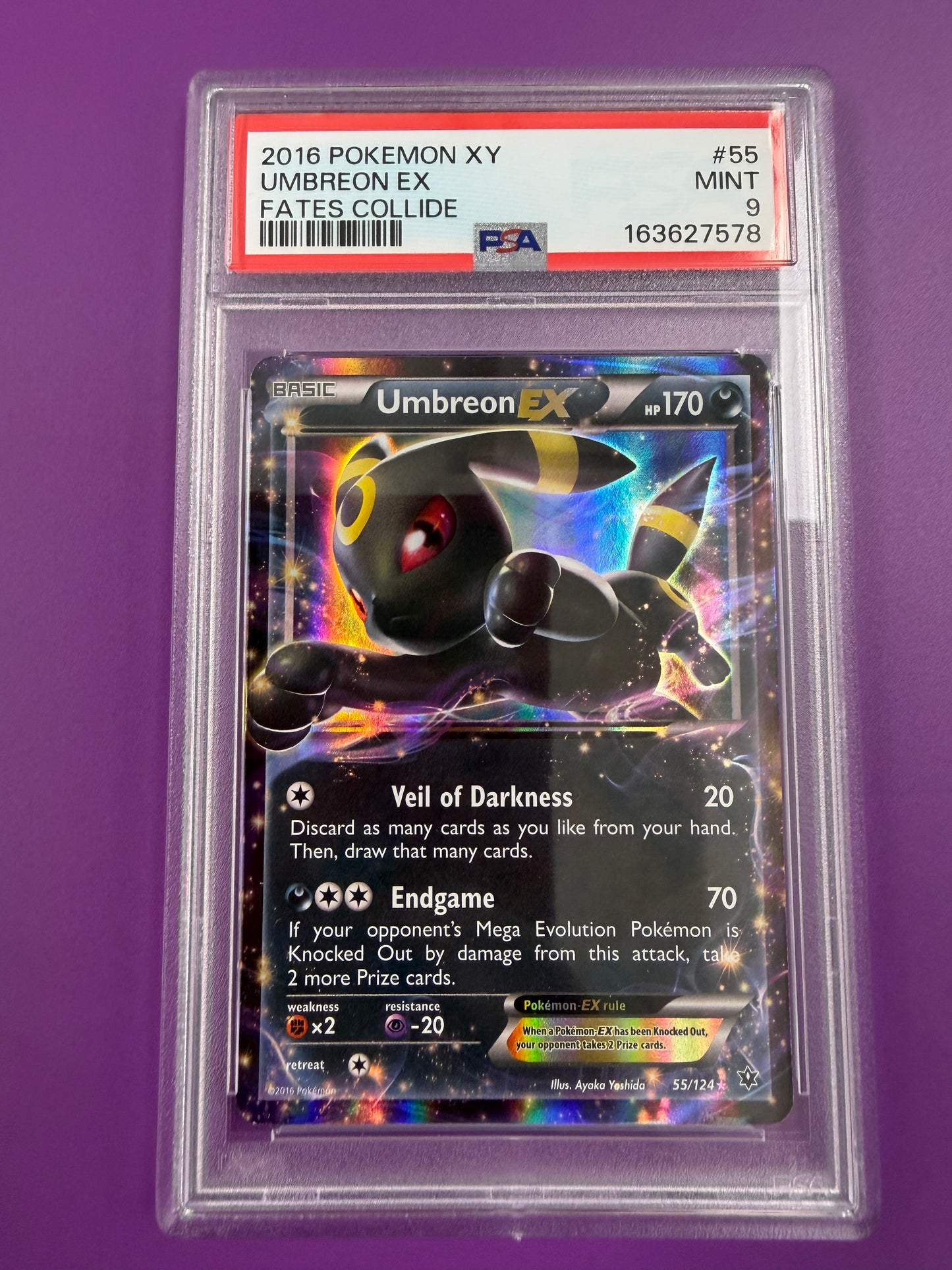 2016 UMBREON #55 XY PSA 9 PK1299