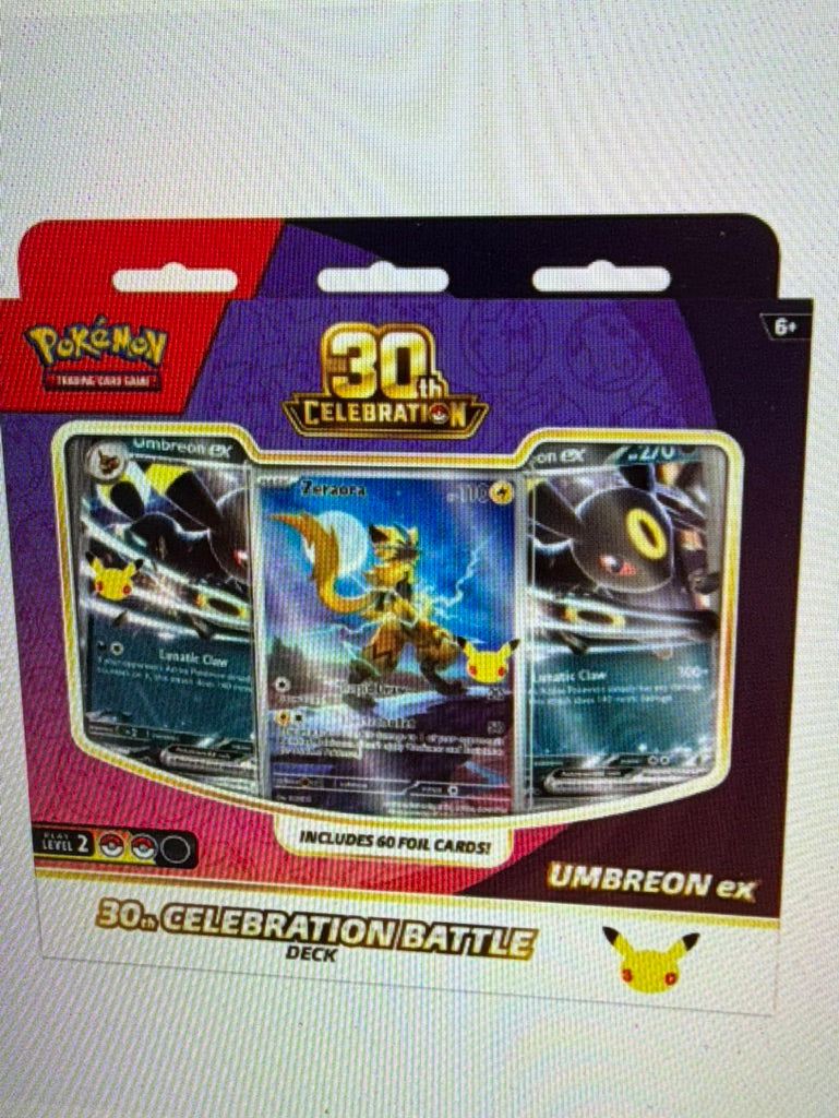 CELEBRATIONS 30TH ANNIVERSARY BATTLE DECK ESPEON/UMBREOK. 10/30