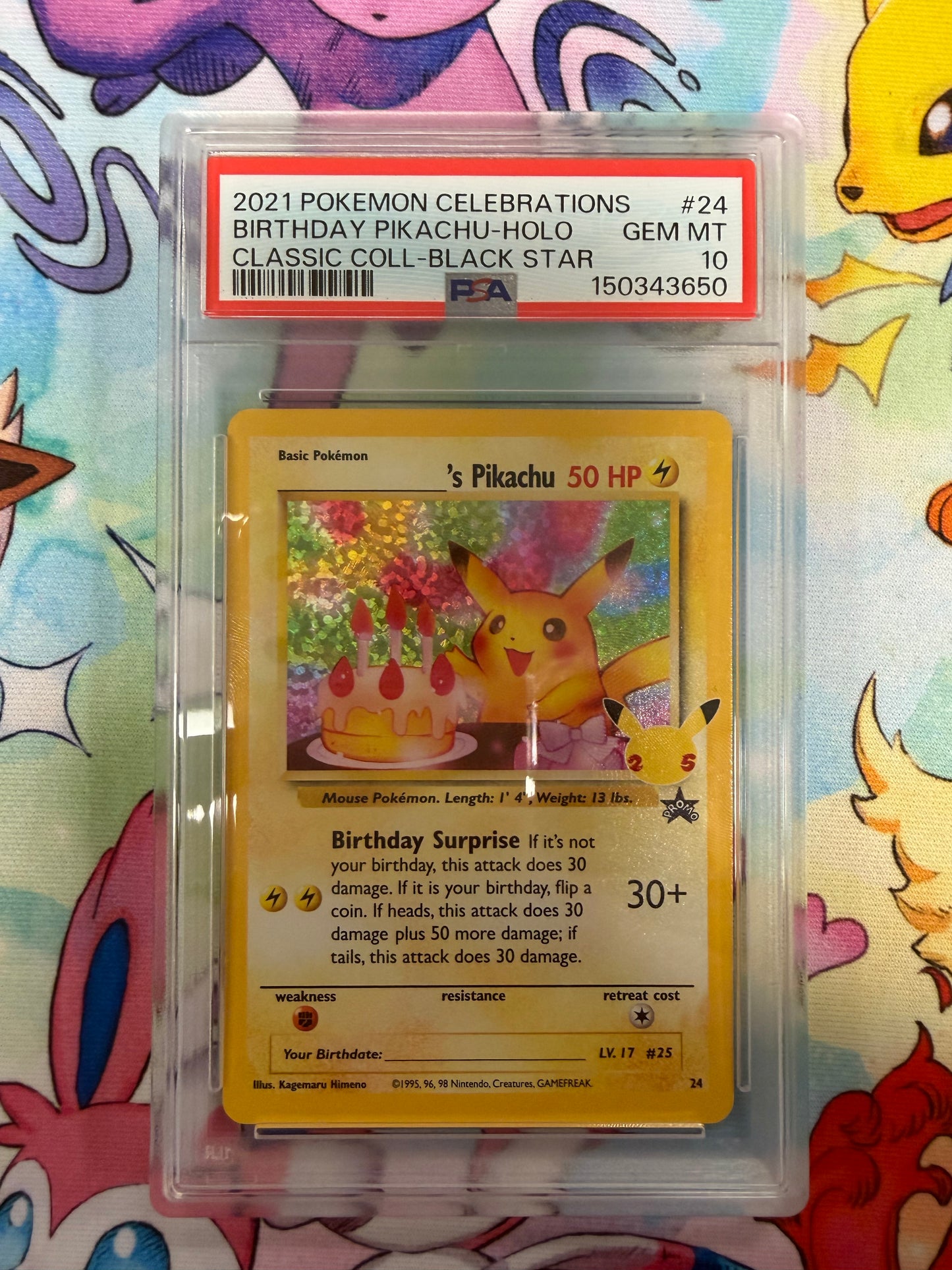2021 CELEBRATIONS BIRTHDAY PIKACHU #24 PSA10 PK1252