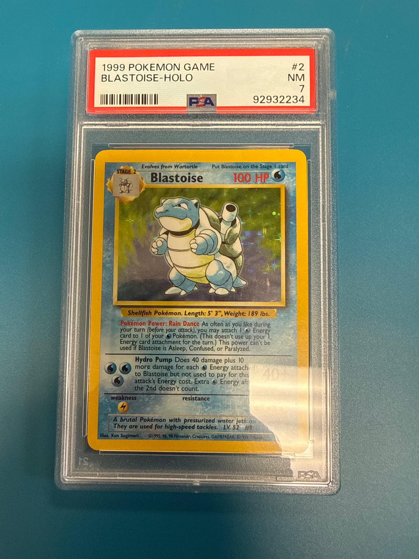 1999 Blastoise-Holo #2 PSA 7 (V16201)