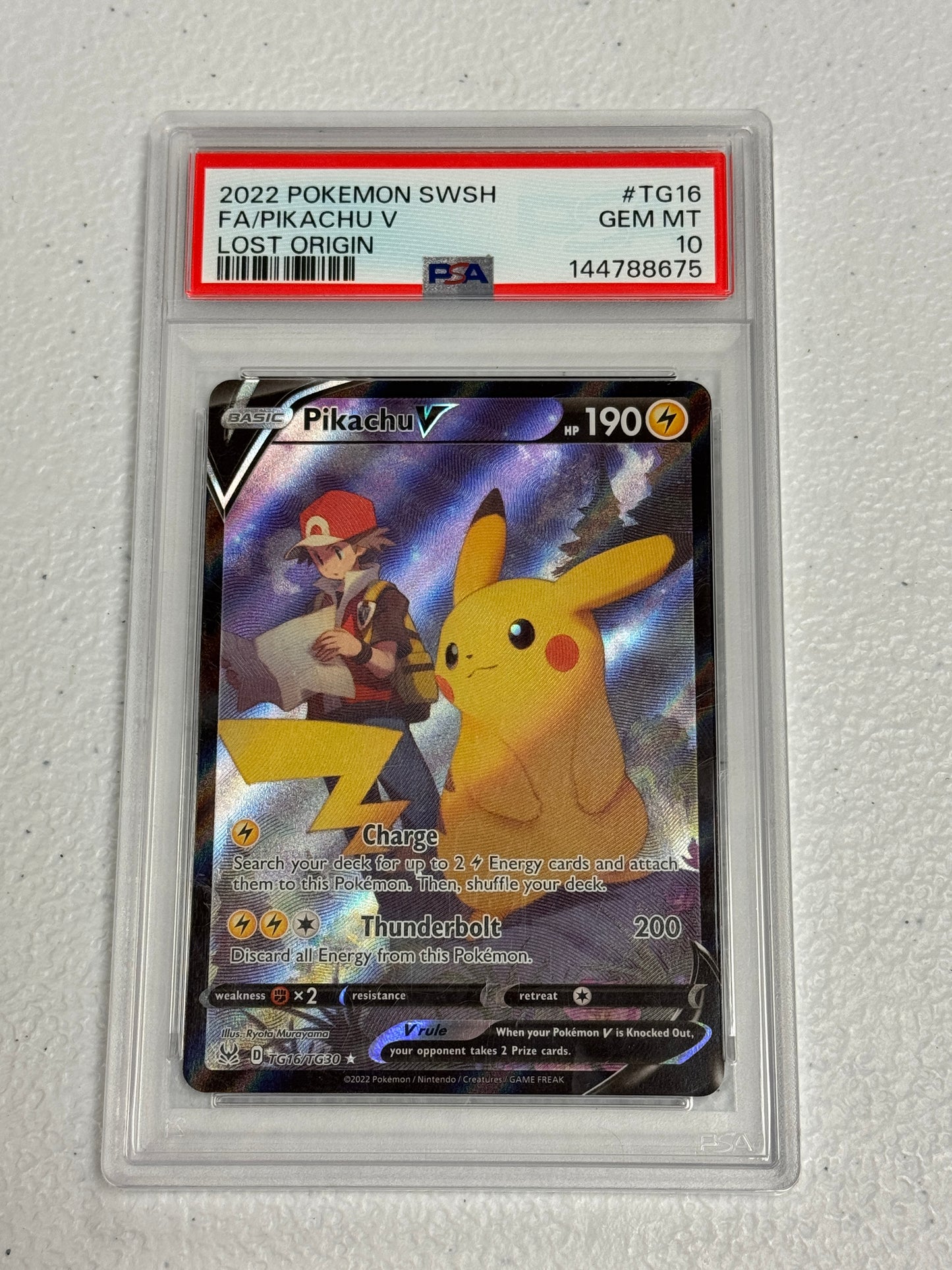 2022 LOST ORIGIN PIKACHU V #TG16 PSA 10 PK1311