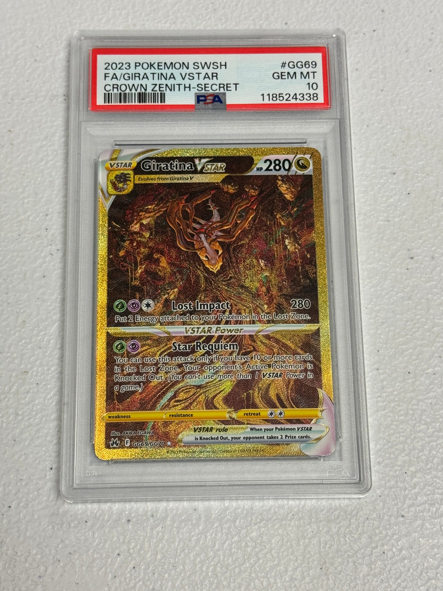 2023 CROWN ZENITH GIRATINA VSTAR #GG69 PSA 10 PK1329
