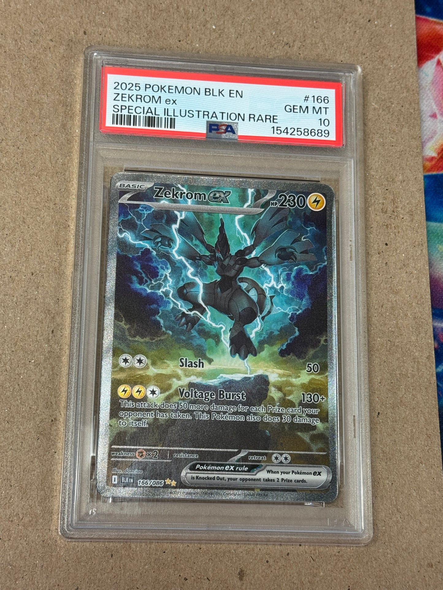 2025 BLACK BOLT ZEKROM EX #166 PSA 10 PK1336