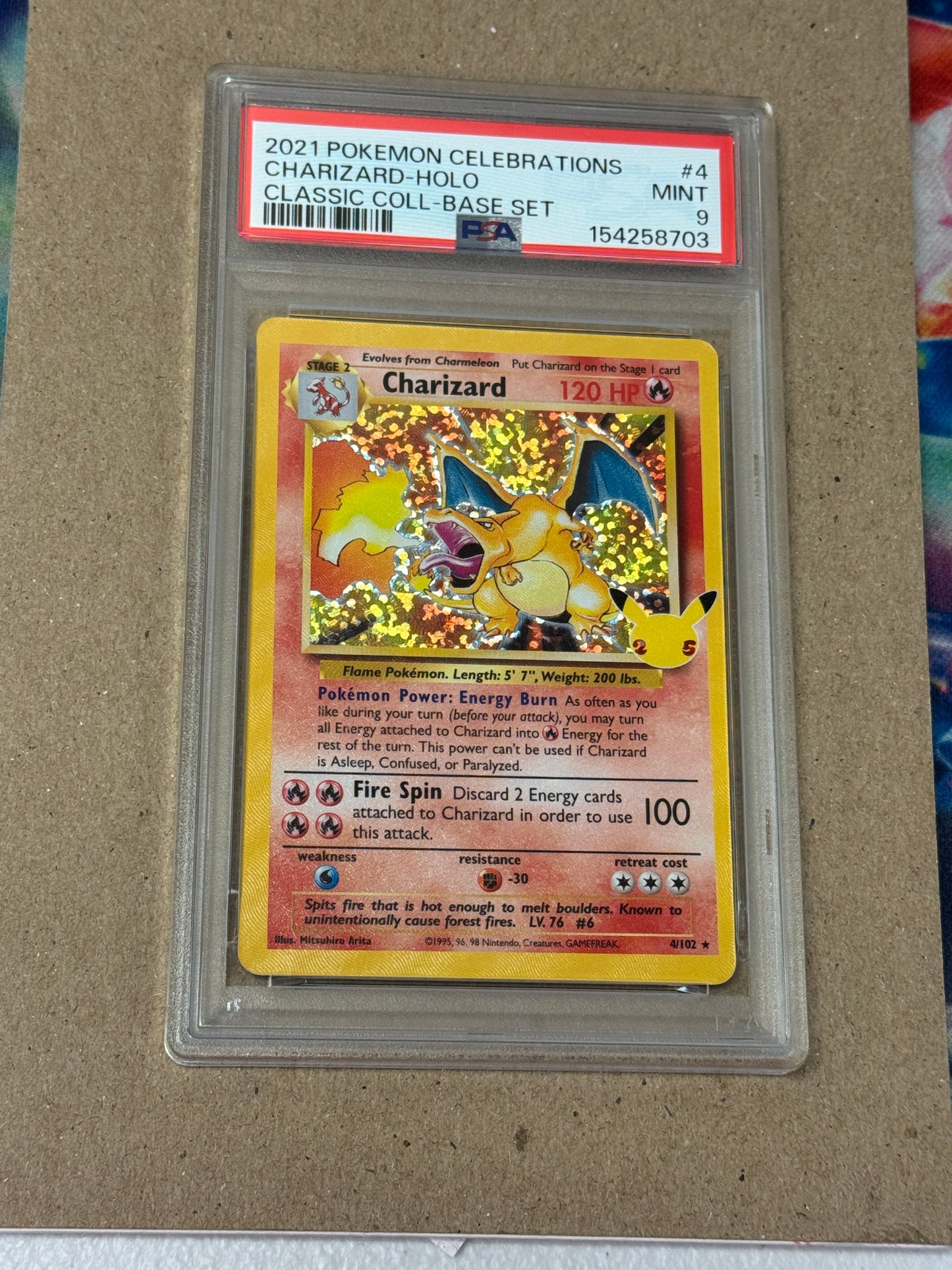 2021 CELEBRATIONS CHARIZARD #4 PSA 9 PK1342