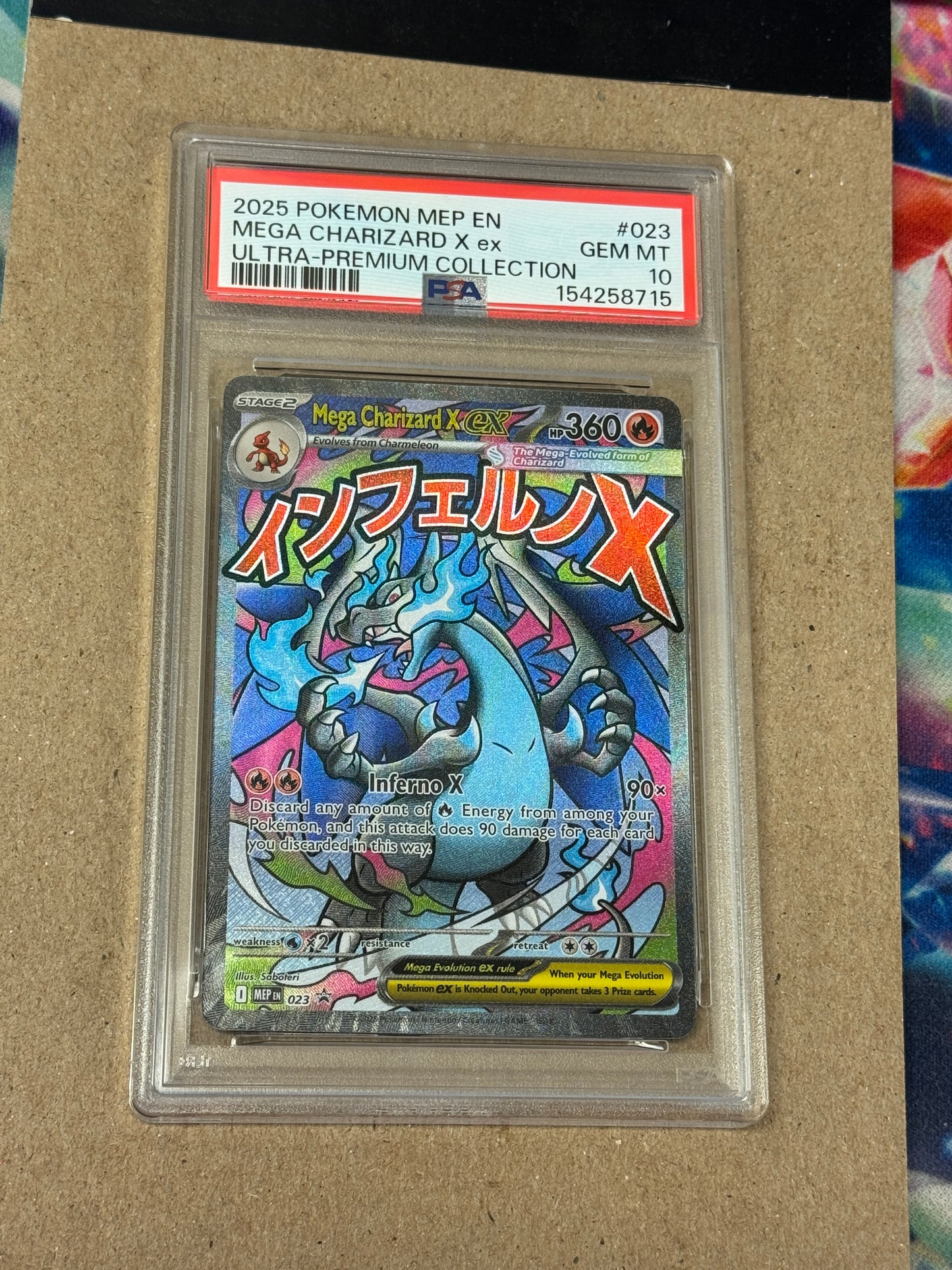2025 MEP EN ULTRA PREMIUM COLLECTION MEGA CHARIZARD X EX #023 PSA 10 PK1345