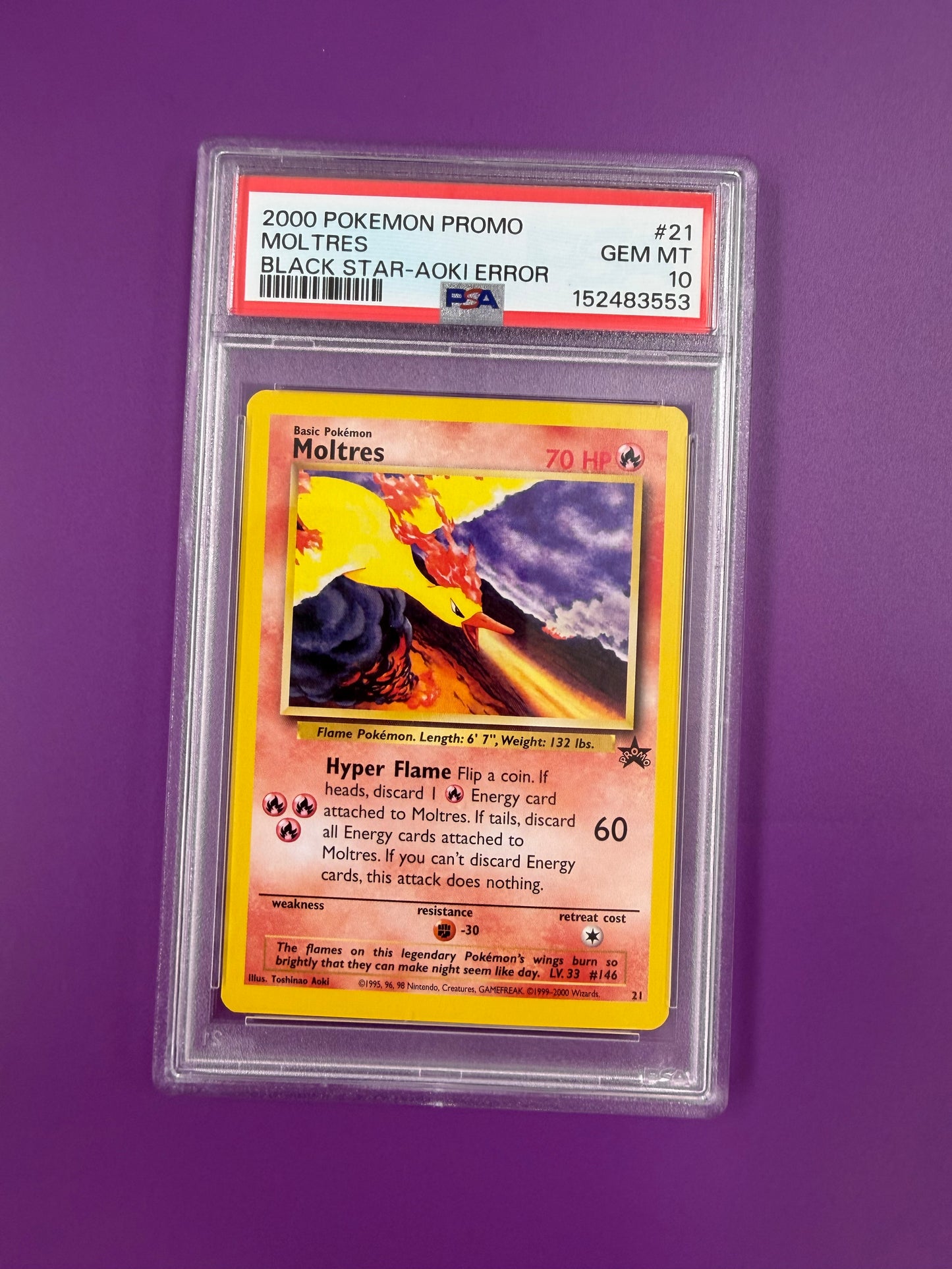 2000 MOLTRES PROMO #21 PSA 10 PK1294