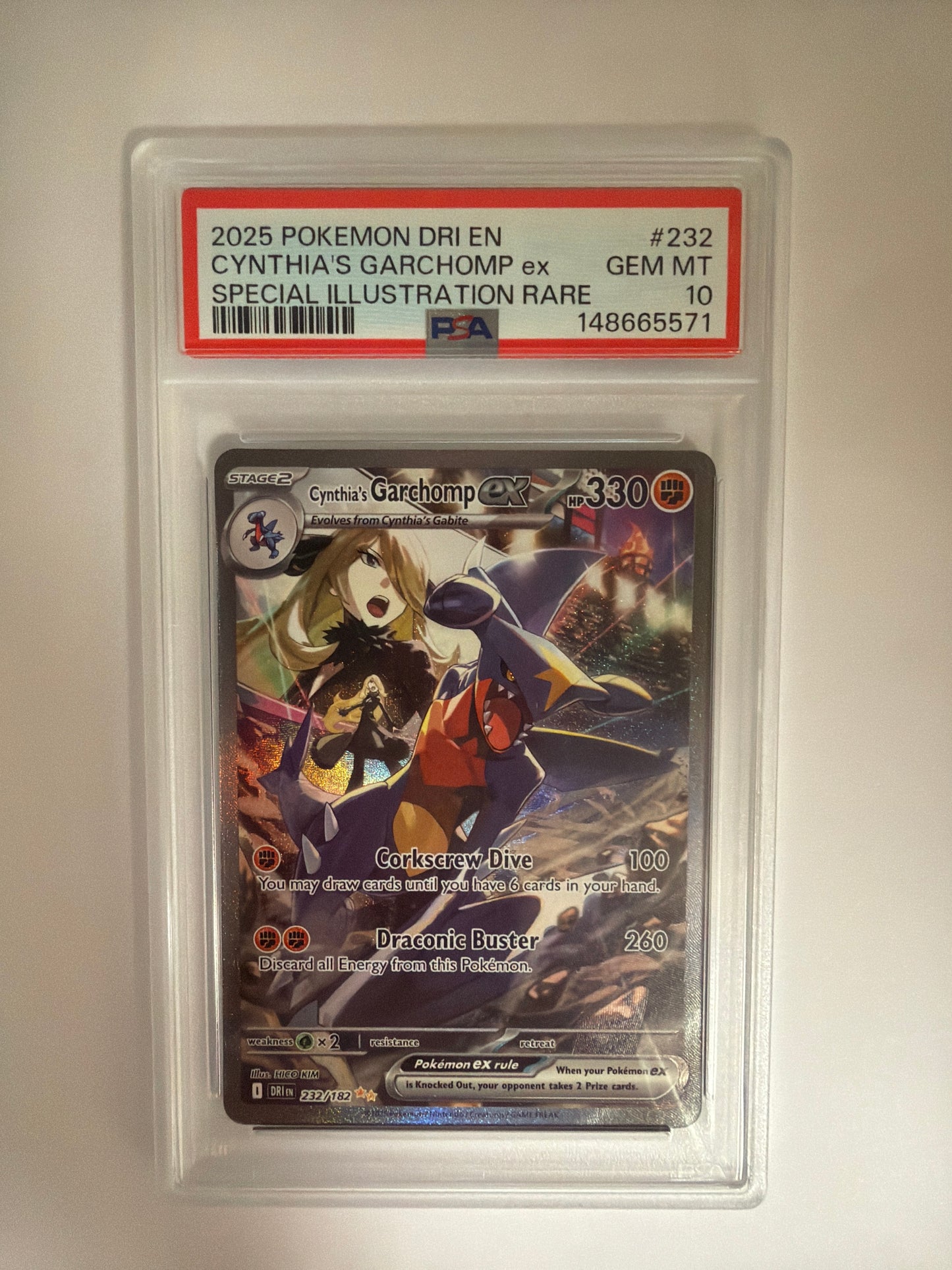 2025 CYNTHIA'S GARCHOMP EX #232 PSA 10 PK1226