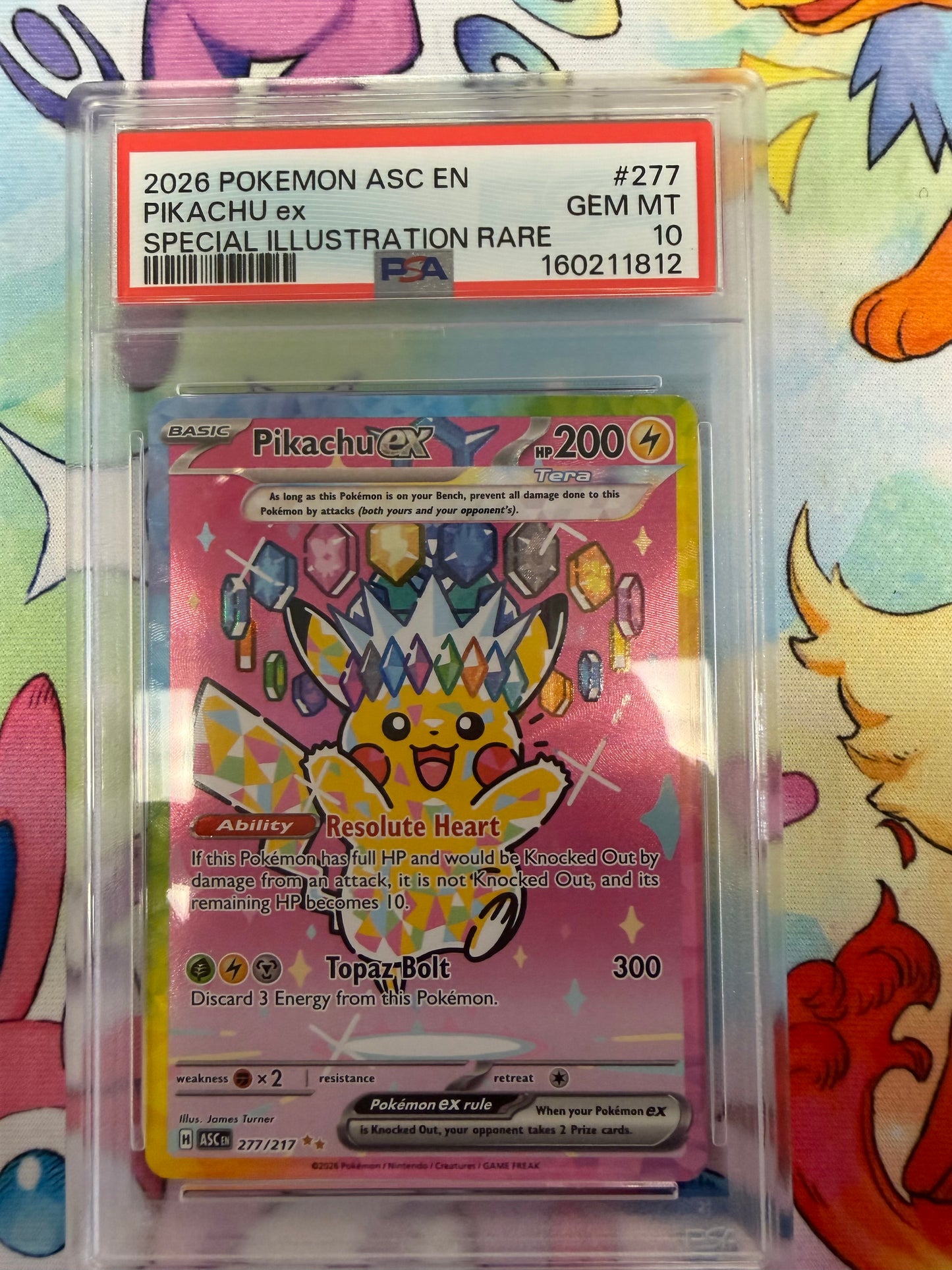 2026  ASCENDED HEROES  PIKACHU EX  #277  PSA  10 PK1235