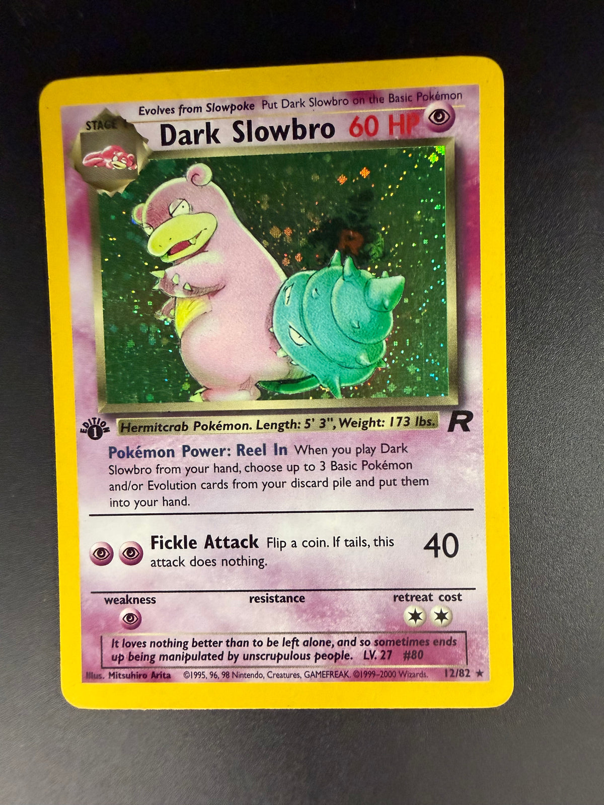TEAM ROCKET 1ST EDITION DARK SLOWBRO 12/82 *PK1523*