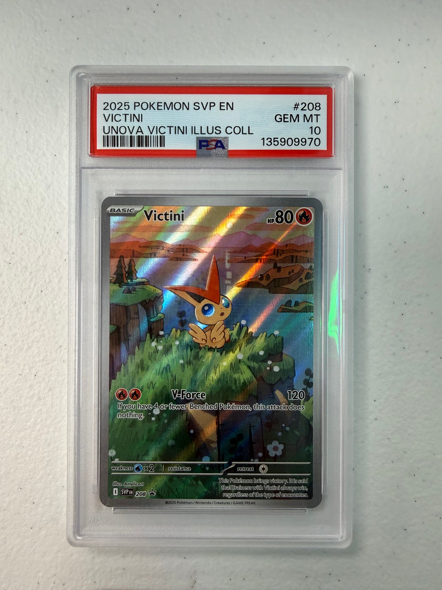 2025  BLACK STAR PROMO  VICTINI  #208  PSA 10  PK1014