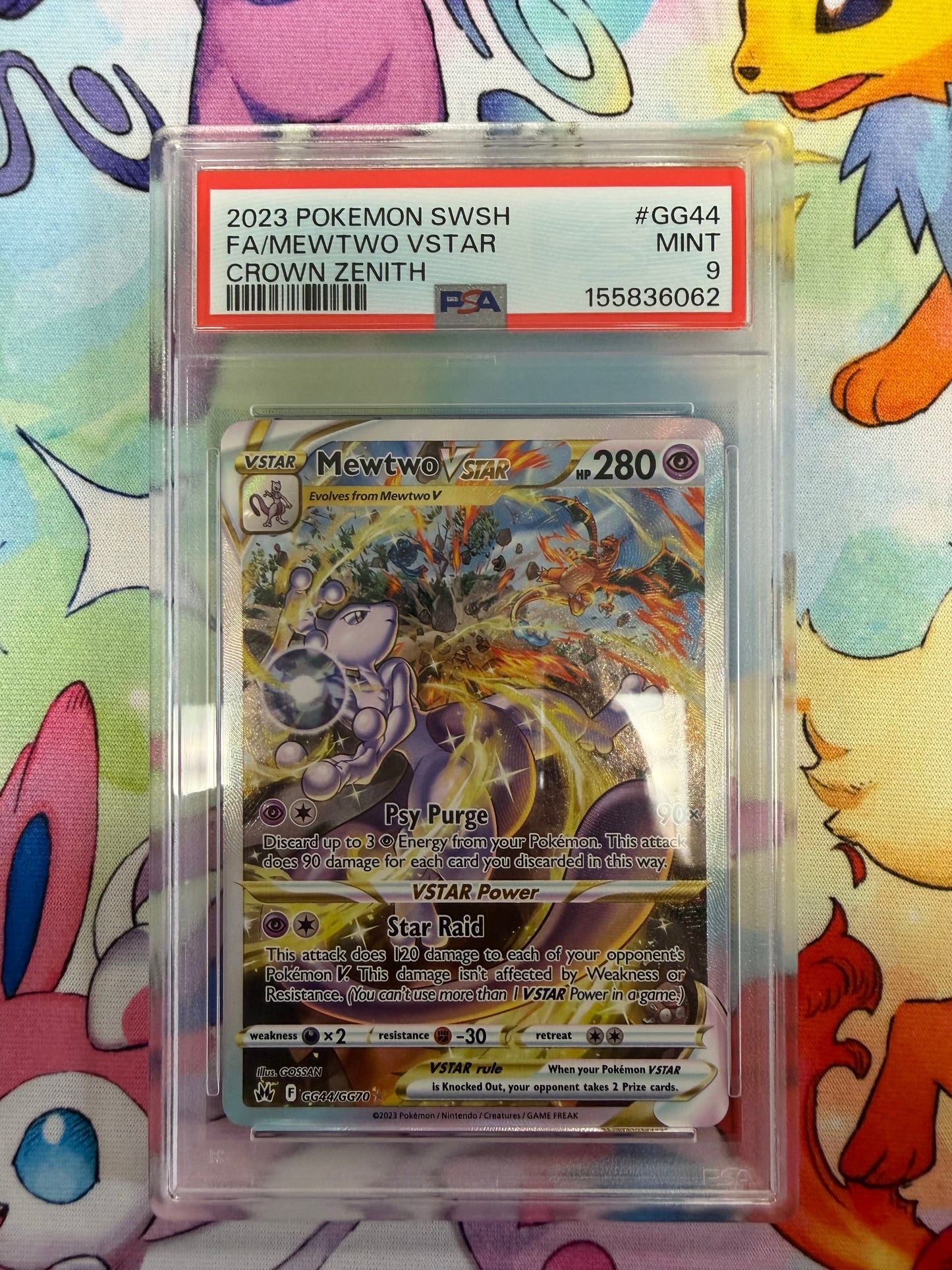 2023  CROWN ZENITH  MEWTWO VSTAR  #GG34  PSA 9  PK1240