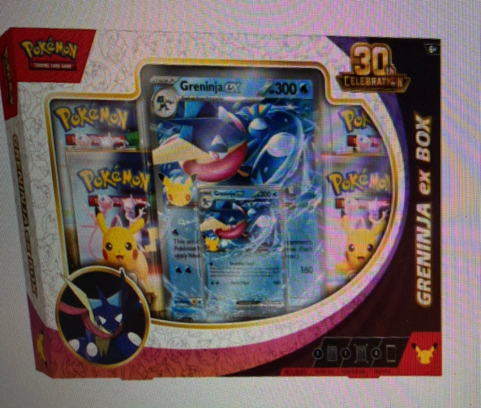 CELEBRATIONS 30TH ANNIVERSARY EX GRENINJA/SYLVEON BOX.  9/16