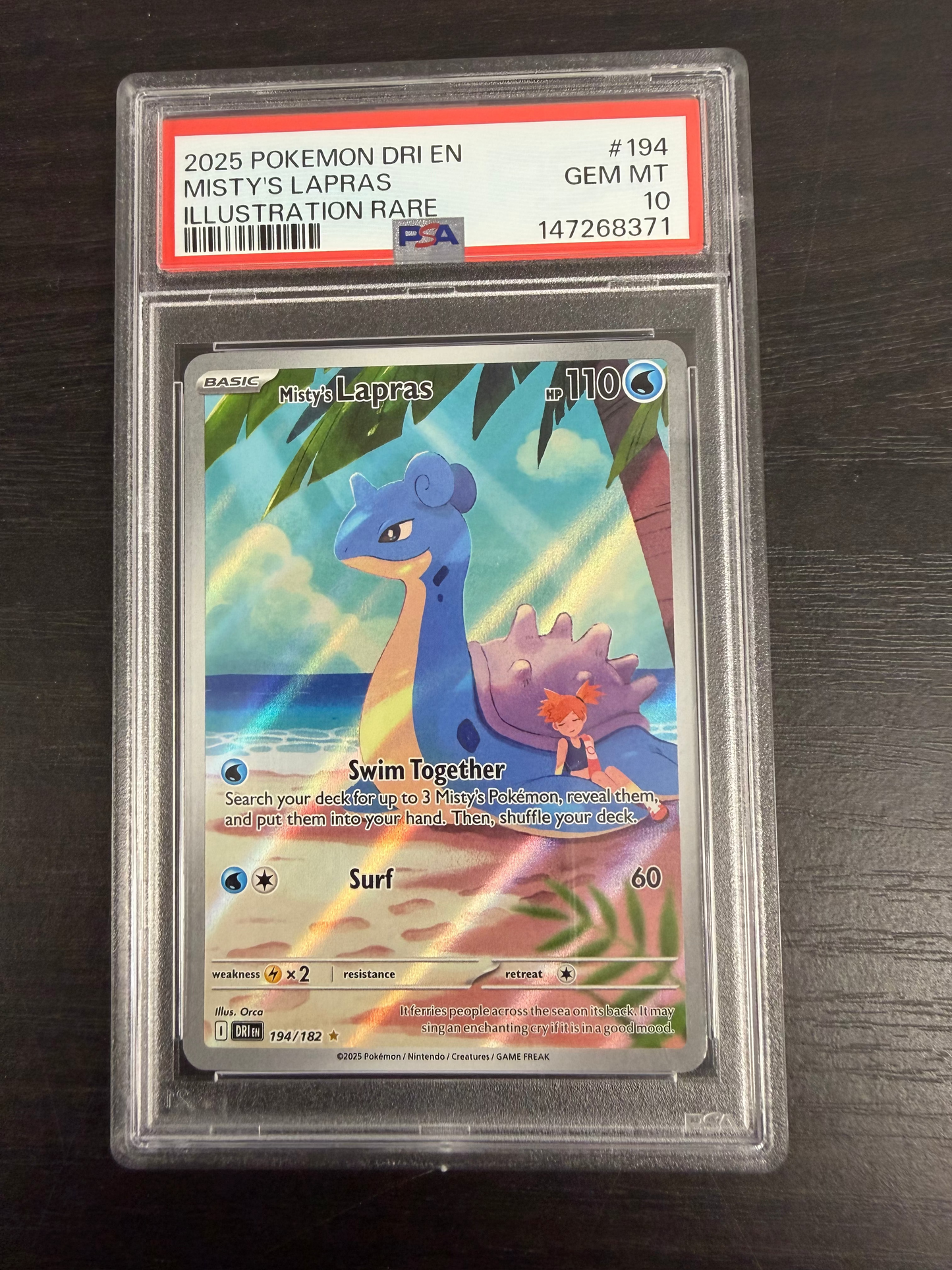 2025 MISTY'S LAPRAS 194 DESTINED RIVALS PSA 10 PK969. SALE
