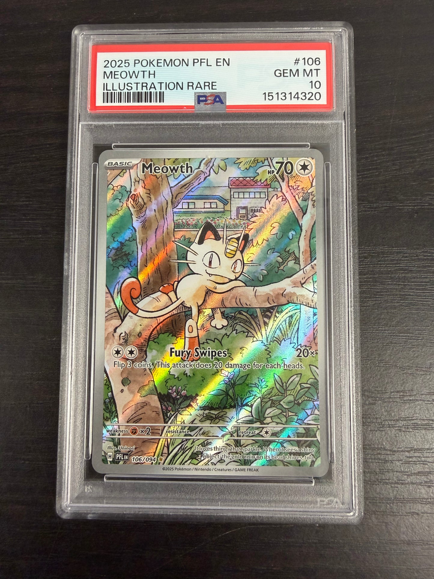2025 MEOWTH 106 PHANTASMAL FLAMES PSA 10 PK979. SALE