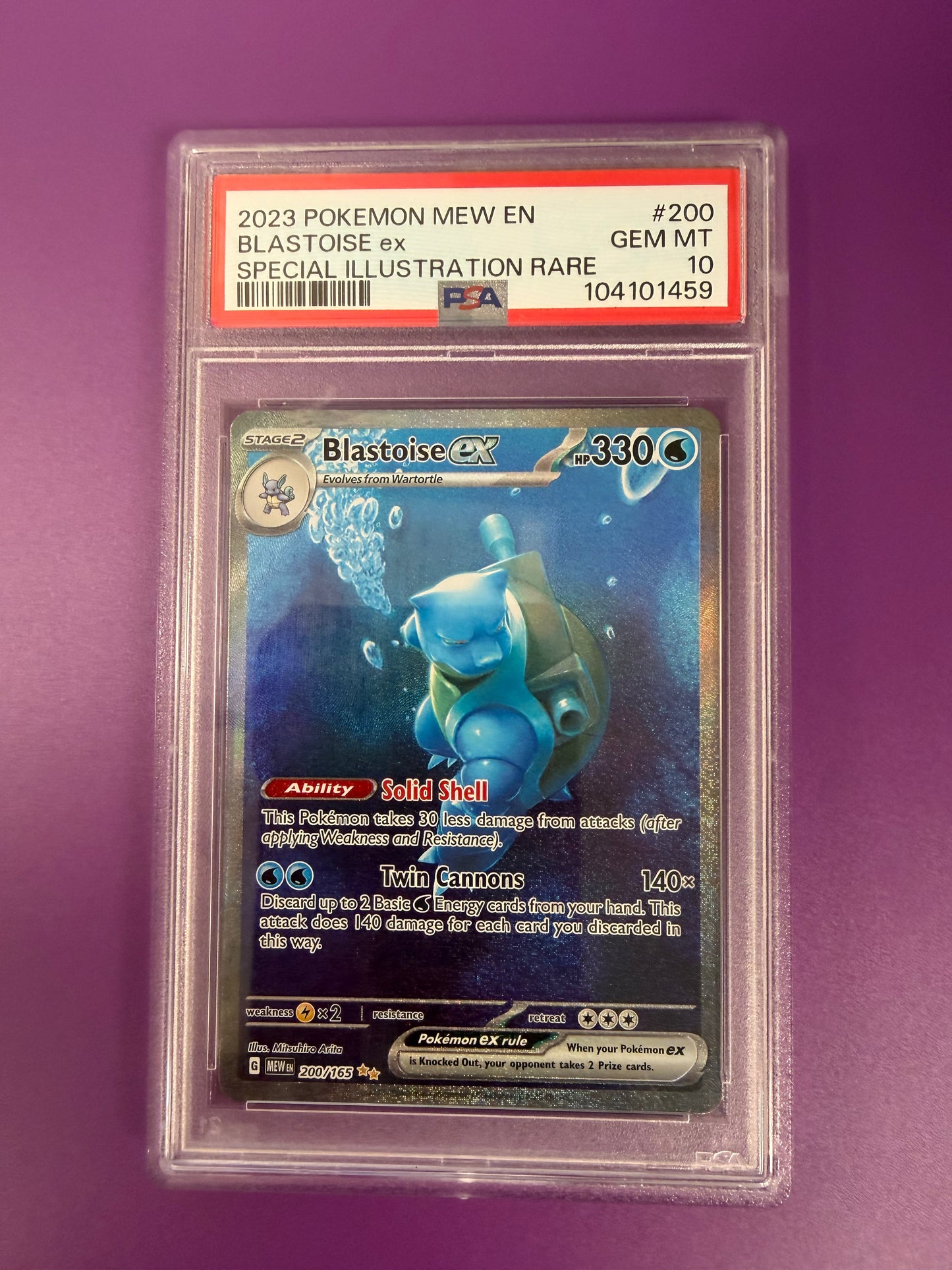 2023 BLASTOISE EX 151 #200 PSA 10 PK1281