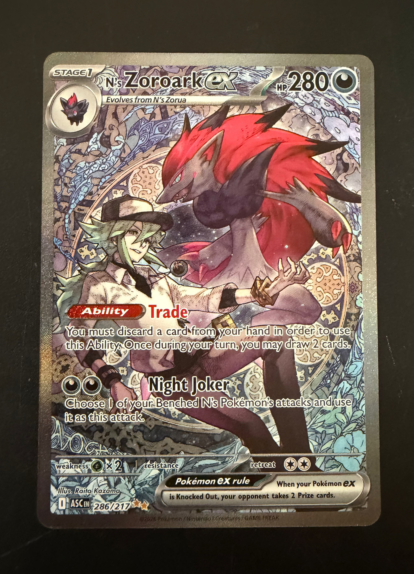 ASCENDED HEROES N'S ZOROARK 286/217 PK1393
