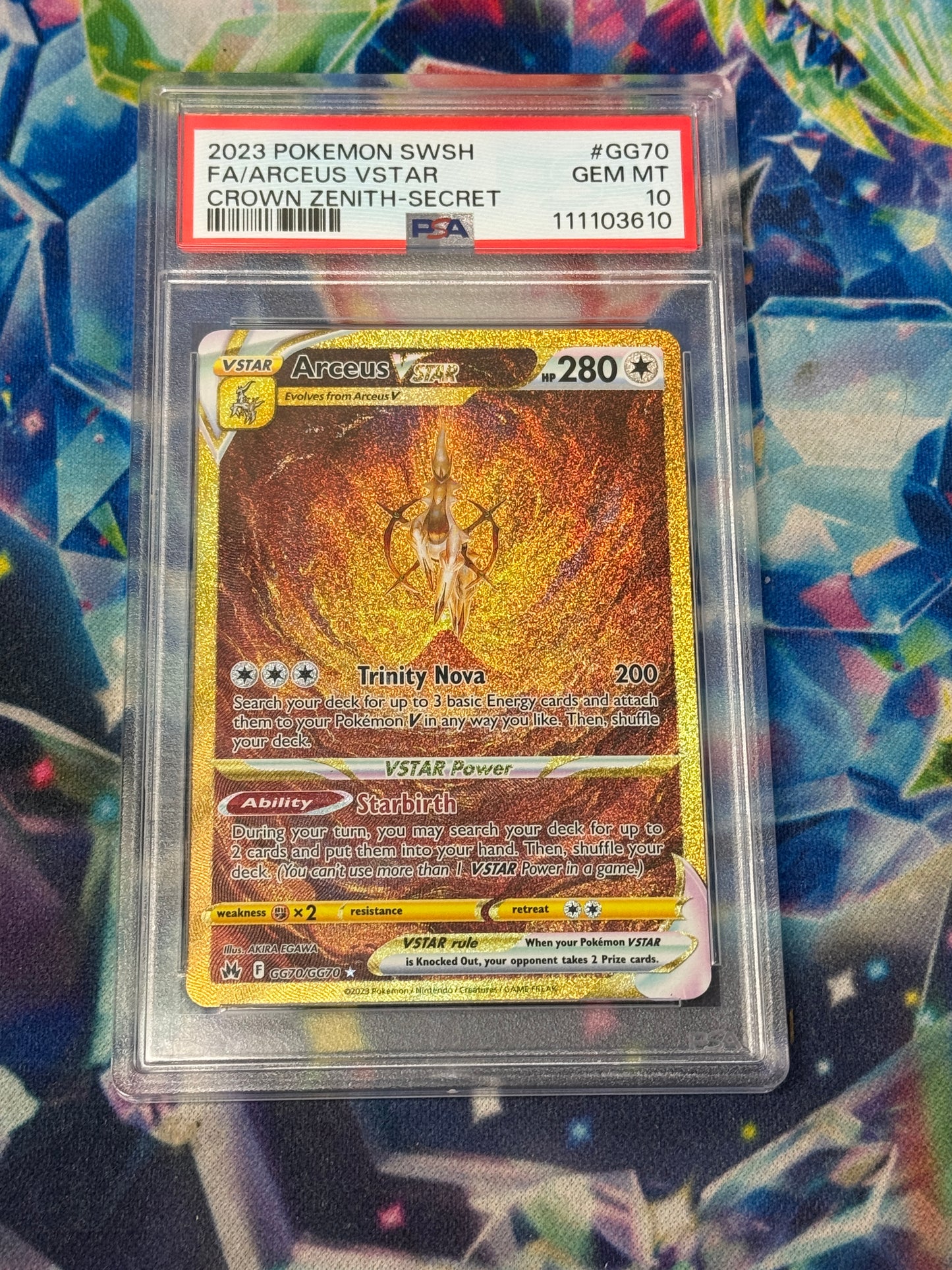 2023 CROWN ZENITH ARCEUS VSTAR #GG70  PSA 10  PK1328