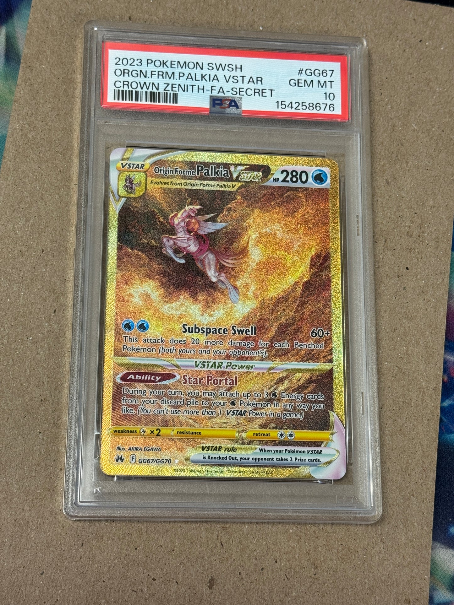 2023 CROWN ZENITH ORIGIN FORME PALKIA #GG67  PSA 10  PK1340
