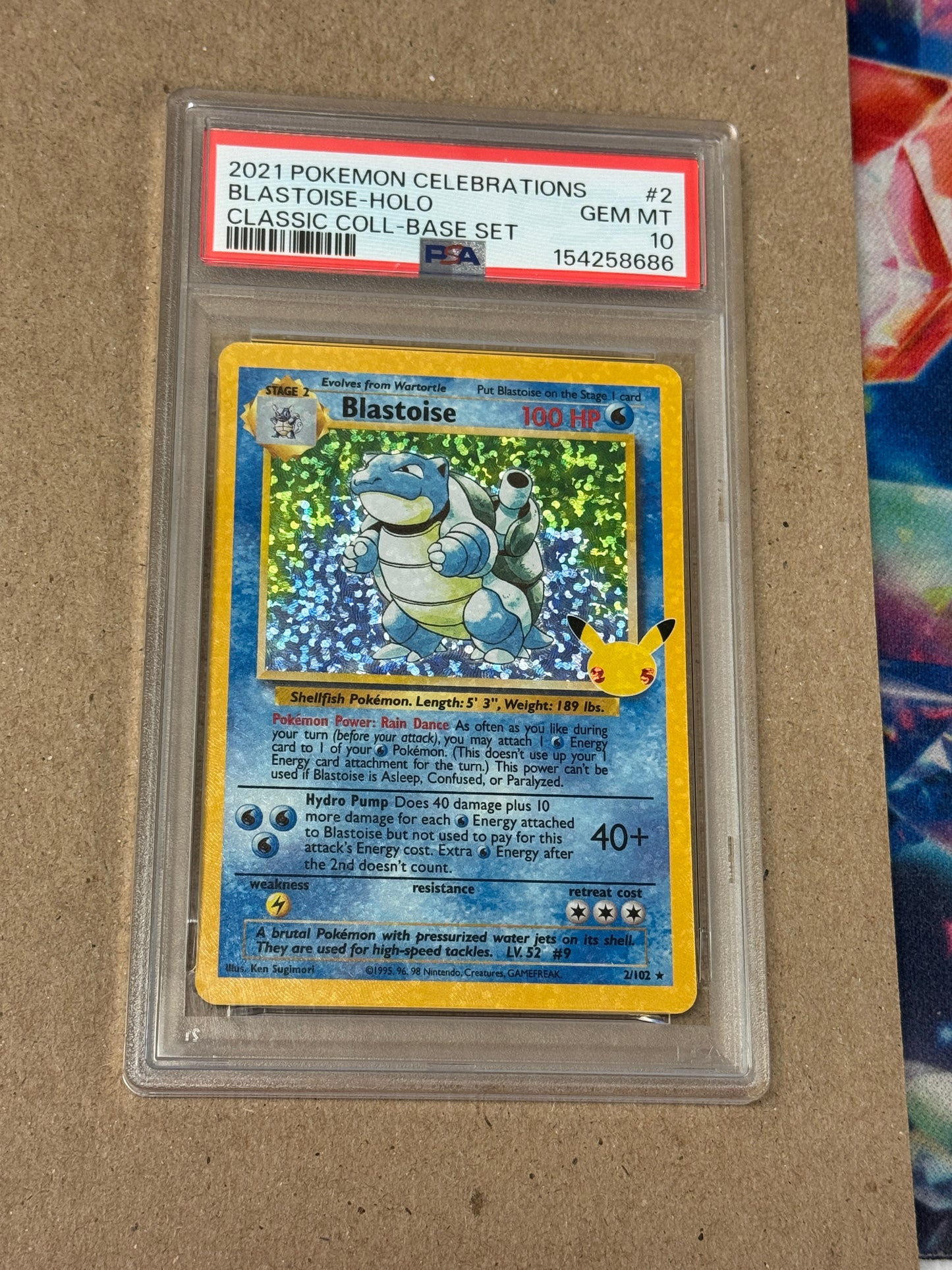 2021 CELEBRATIONS BLASTOISE #2  PSA 10   PK1344