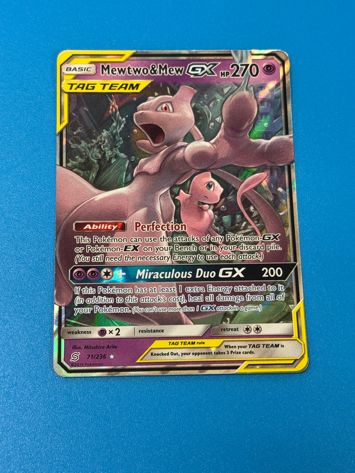 UNIFIED MINDS MEWTWO & MEW GX  71/236  PK1708