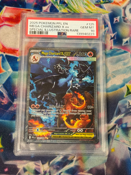 PHANTASMAL FLAMES MEGA CHARIZARD X ex  125/094  PSA 10  PK1718