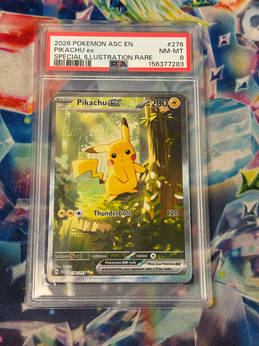 ASCENDED HEROES PIKACHU ex  276/217  PSA 8  PK1719
