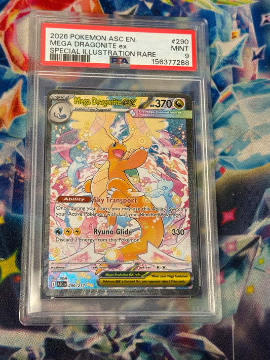 ASCENDED HEROES MEGA DRAGONITE  ex  290/217  PSA 9  PK1721