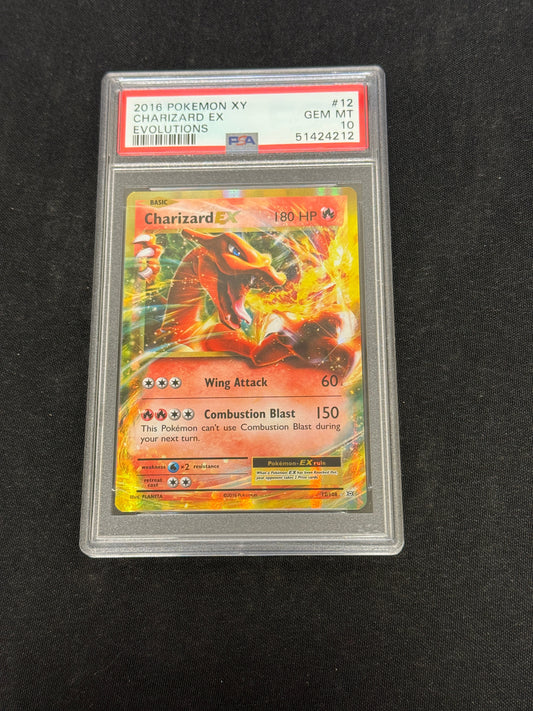 POKEMON EVOLUTIONS CHARIZARD EX 12/108  PSA 10  GEM MINT  PK777
