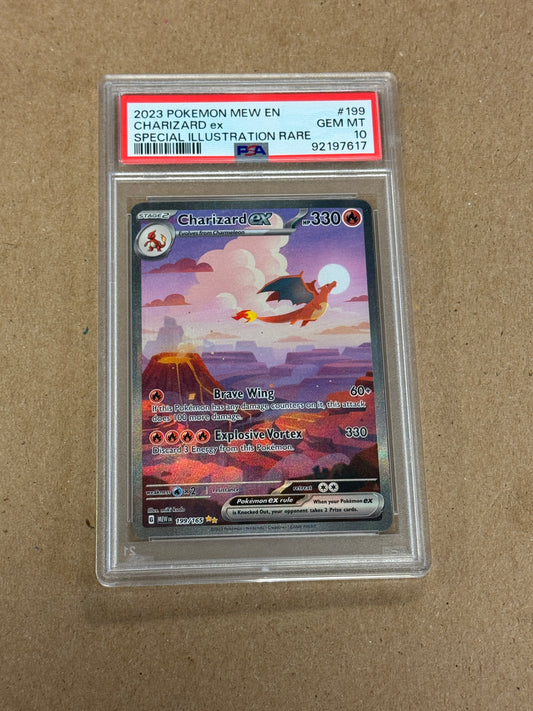 POKEMON ENGLISH 151 CHARIZARD ex 199/165  PSA 10  GEM MINT  PK817