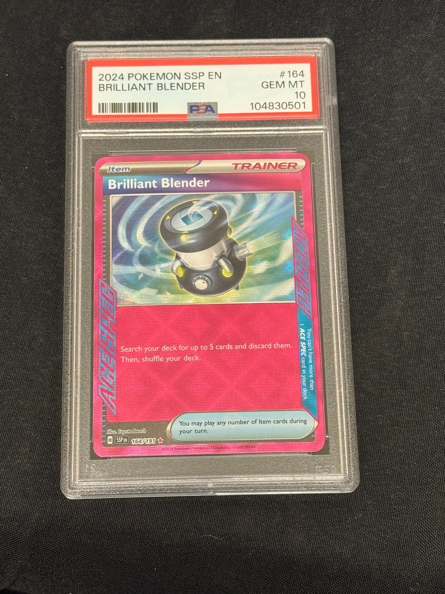 POKEMON SURGING SPARKS BRILLIANT BLENDER 164/191  PSA 10  GEM MINT  PK823