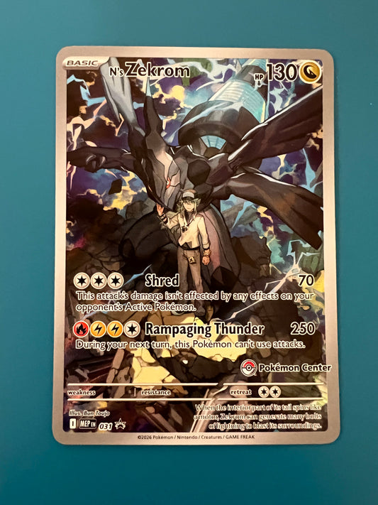 N'S ZEKROM POKEMON CENTER PROMO 031 PK1193 UNGRADED